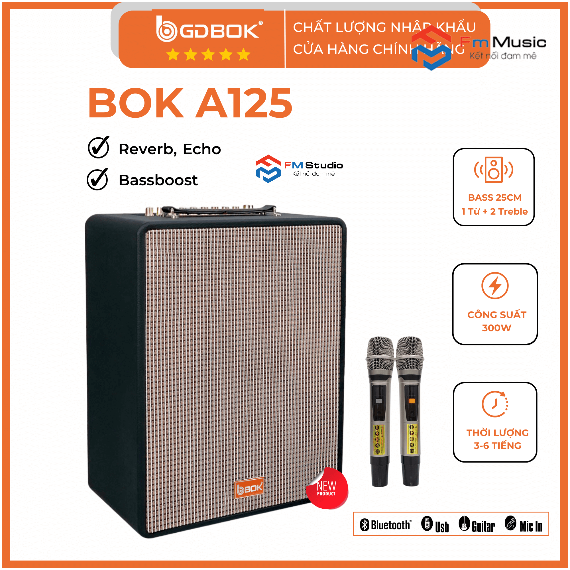 Loa Karaoke Xách Tay BOK A-125 Loa Karaoke Xách Tay BOK A-125