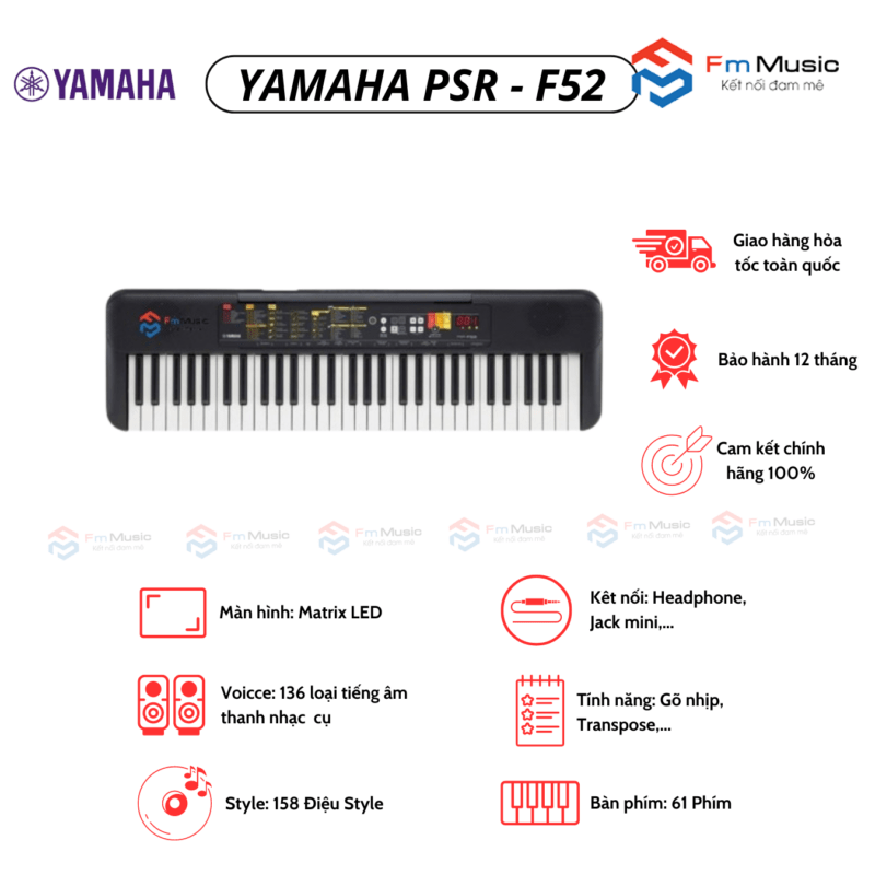 Đàn Organ Yamaha PSR-F52