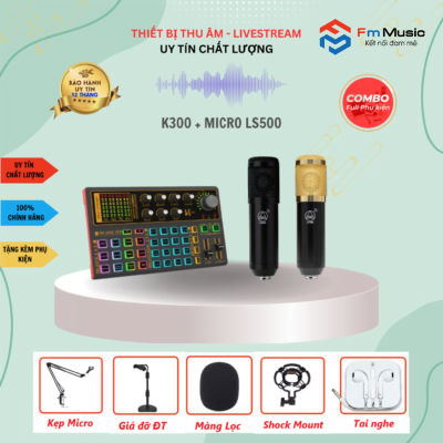Combo Soundcard K300 và Micro BM900 Combo Soundcard K300 và Micro BM900