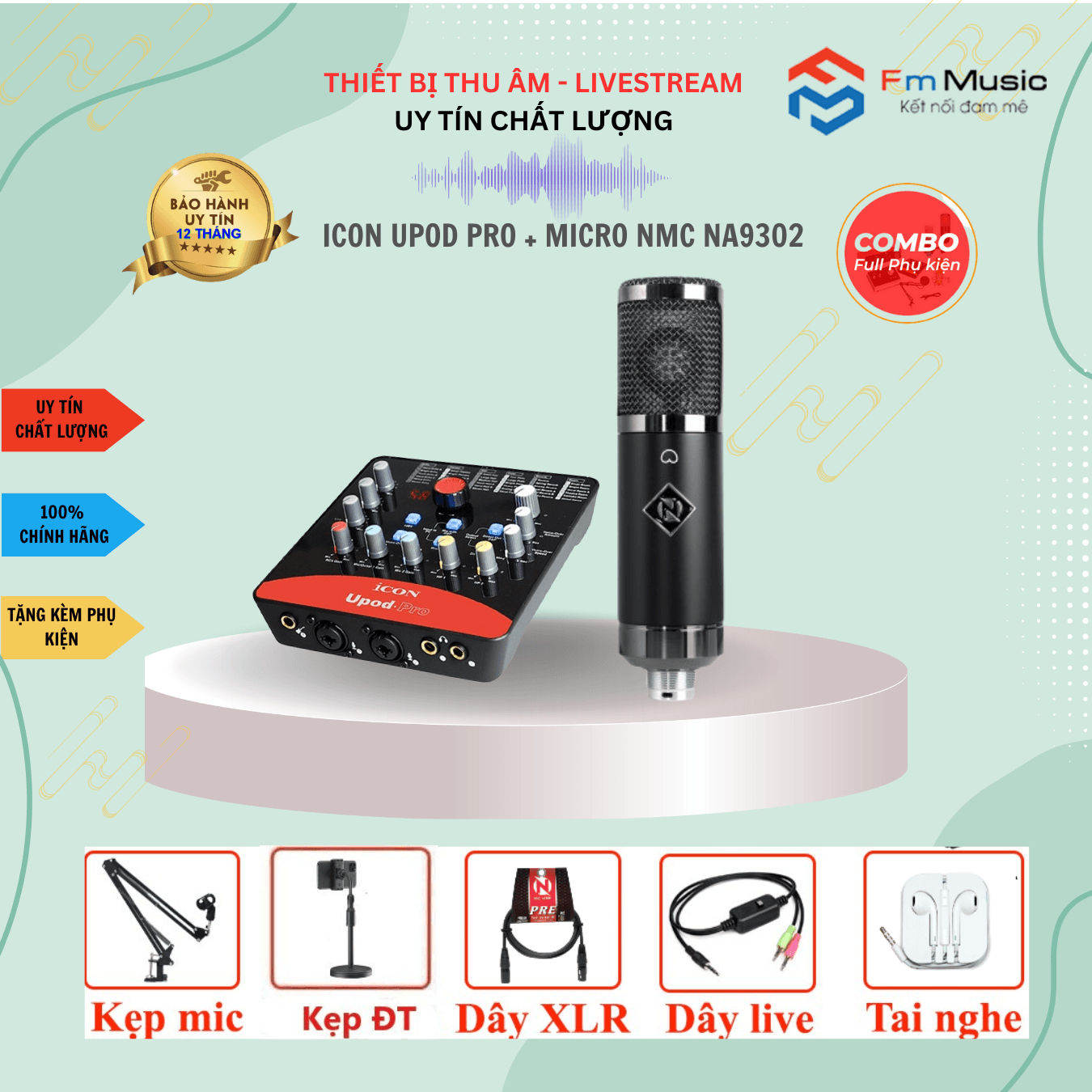 Combo Soundcard Icon Upod Pro và Micro NMC NA9302 Combo Soundcard Icon Upod Pro và Micro NMC NA9302