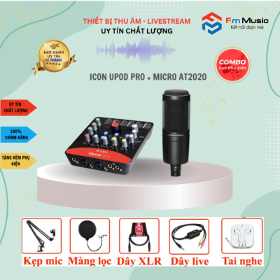 Combo Soundcard Icon Upod Pro và Micro PC K200 Bản mới