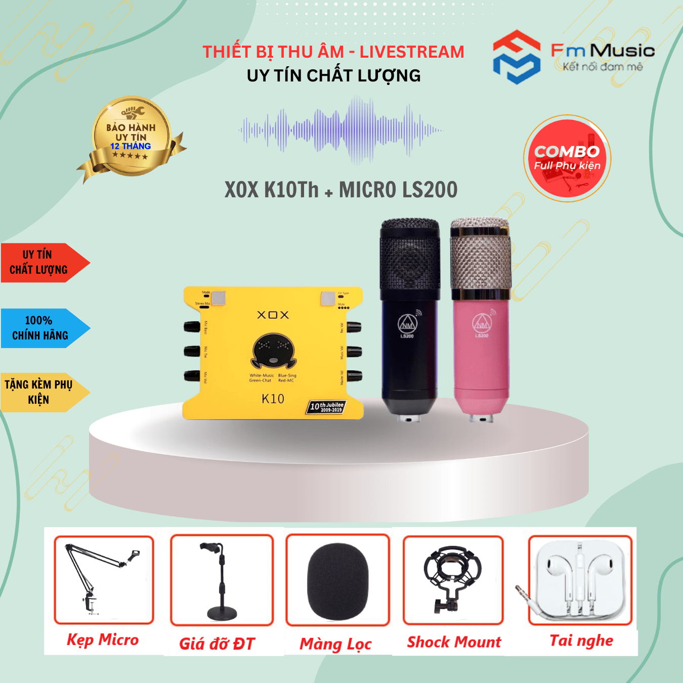 Soundcard XOX K10Th và Micro PC K320 Soundcard XOX K10Th và Micro PC K320