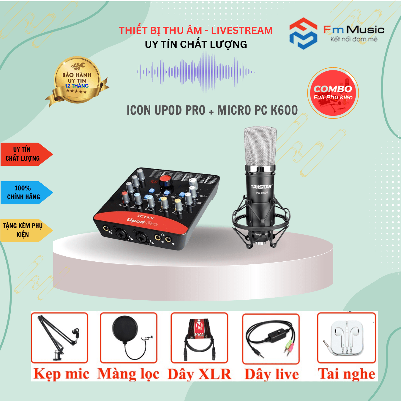 Combo Soundcard Icon Upod Pro và Micro PC K200 Bản mới Combo Soundcard Icon Upod Pro và Micro PC K200 Bản mới