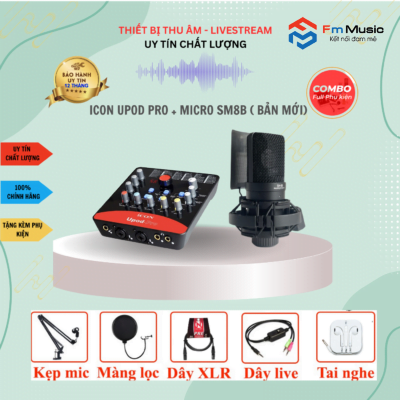 Combo Soundcard Icon Upod Pro và Micro PC K200 Bản mới