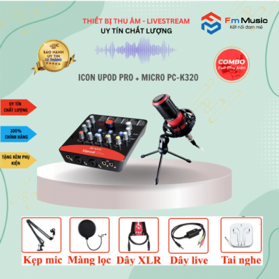 Combo Soundcard Icon Upod Pro và Micro PC K200 Bản mới