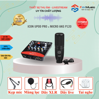 Combo Soundcard Icon Upod Pro và Micro PC K200 Bản mới