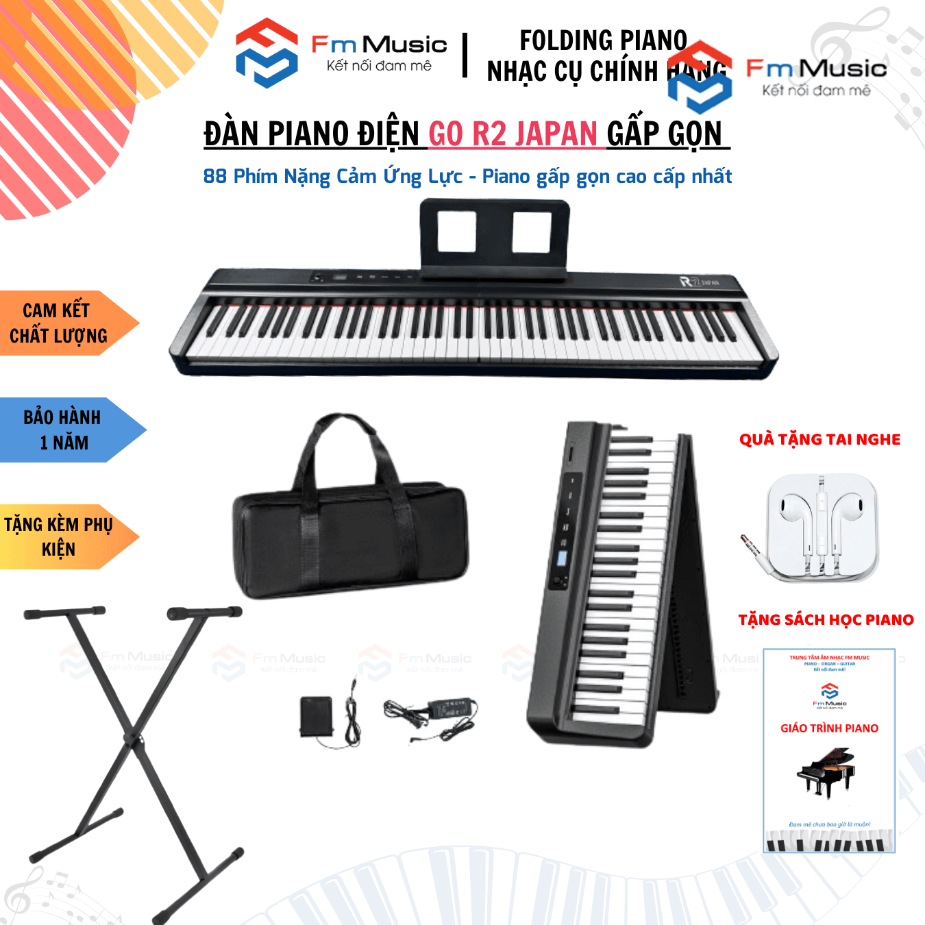 Đàn Piano Gập Gọn - Piano Go R2 Japan Đàn Piano Gập Gọn - Piano Go R2 Japan