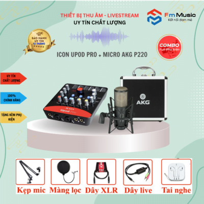 Combo Soundcard Icon Upod Pro và Micro PC K200 Bản mới