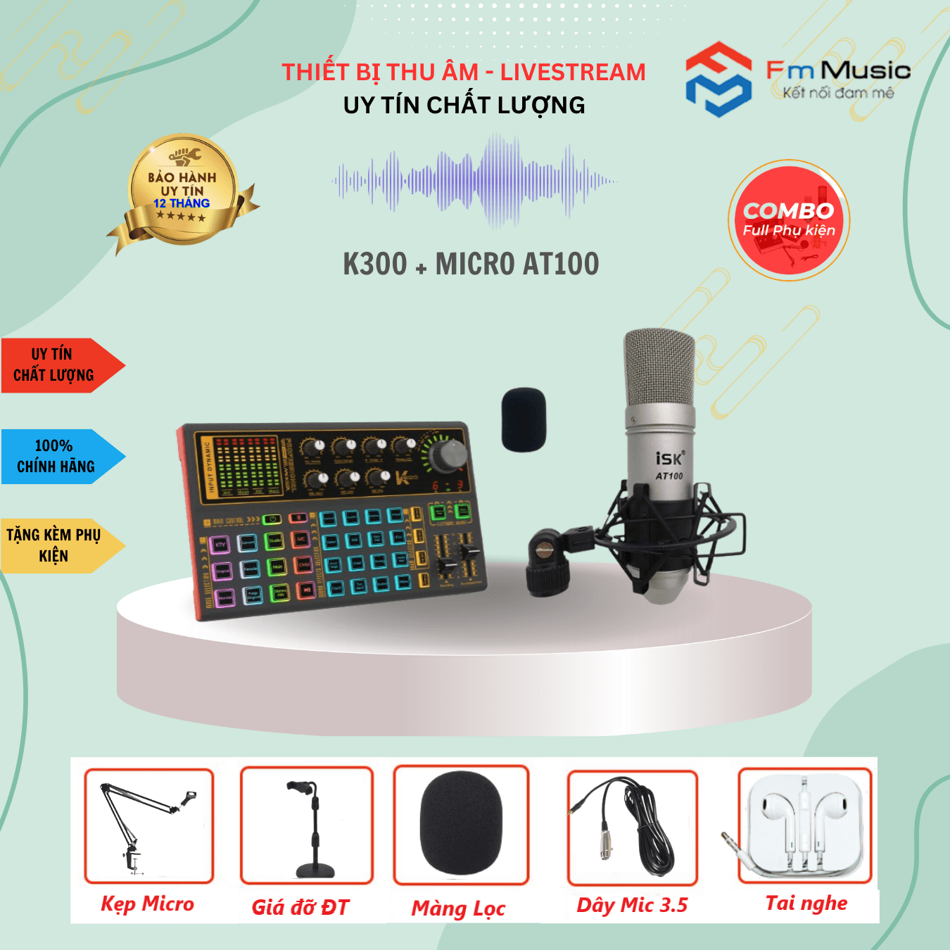 Combo Soundcard K300 và Micro BM900 Combo Soundcard K300 và Micro BM900