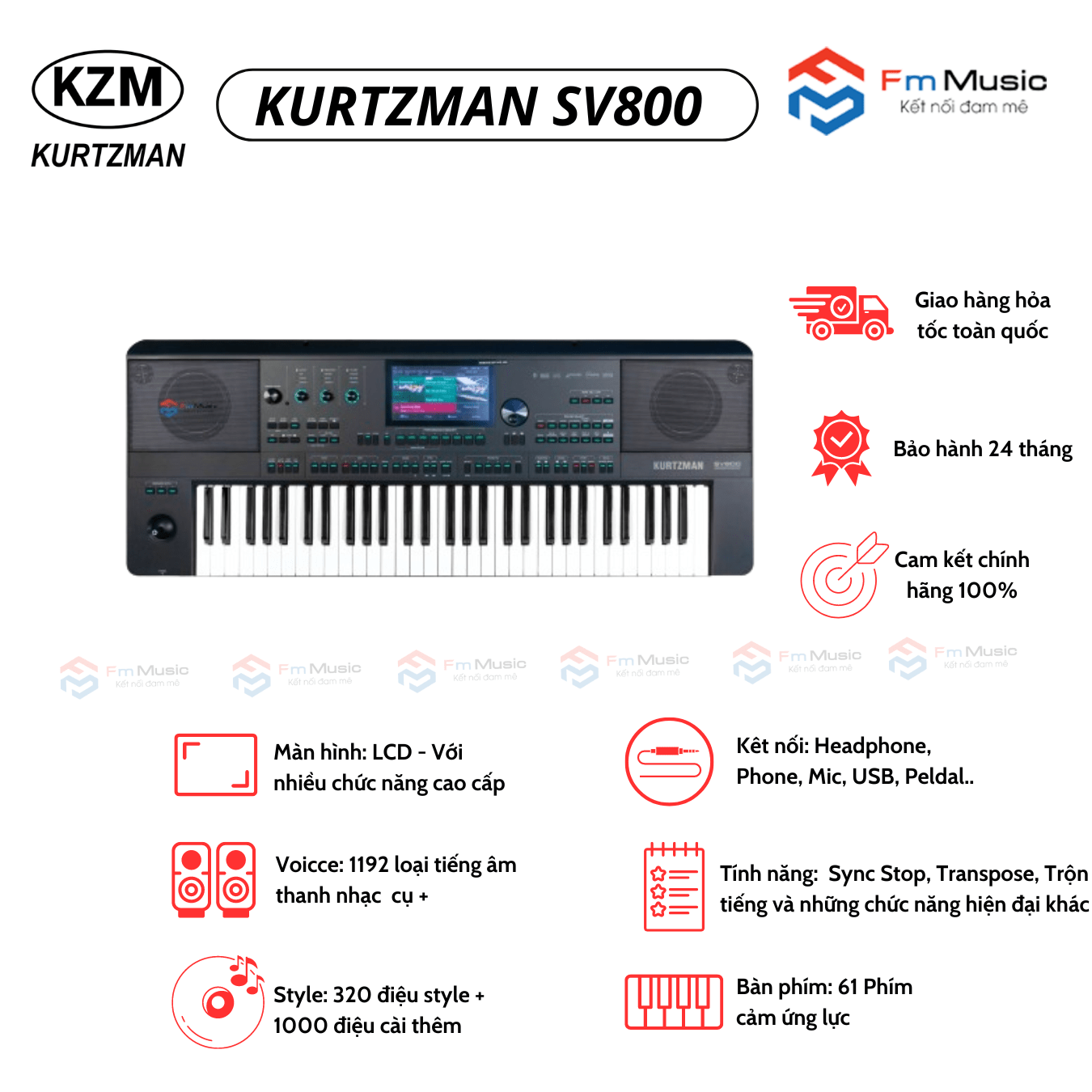 Đàn Organ Kurtzman SV800 Đàn Organ Kurtzman SV800