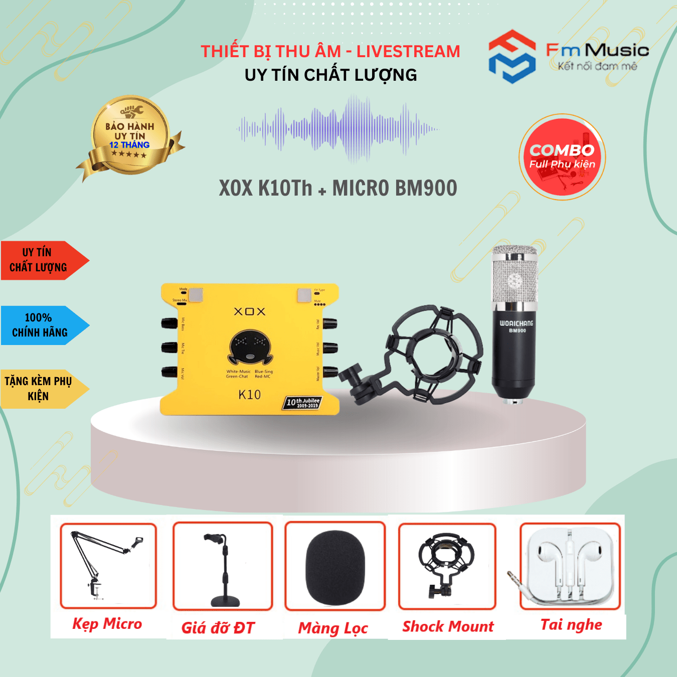 Soundcard XOX K10Th và Micro PC K320 Soundcard XOX K10Th và Micro PC K320