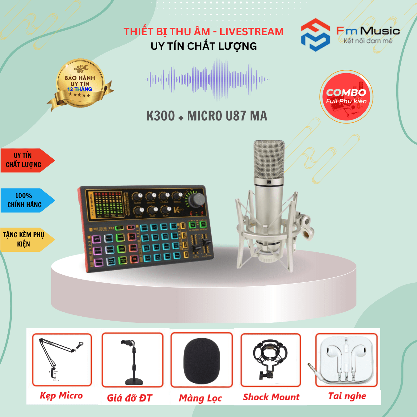 Combo Soundcard K300 và Micro BM900 Combo Soundcard K300 và Micro BM900