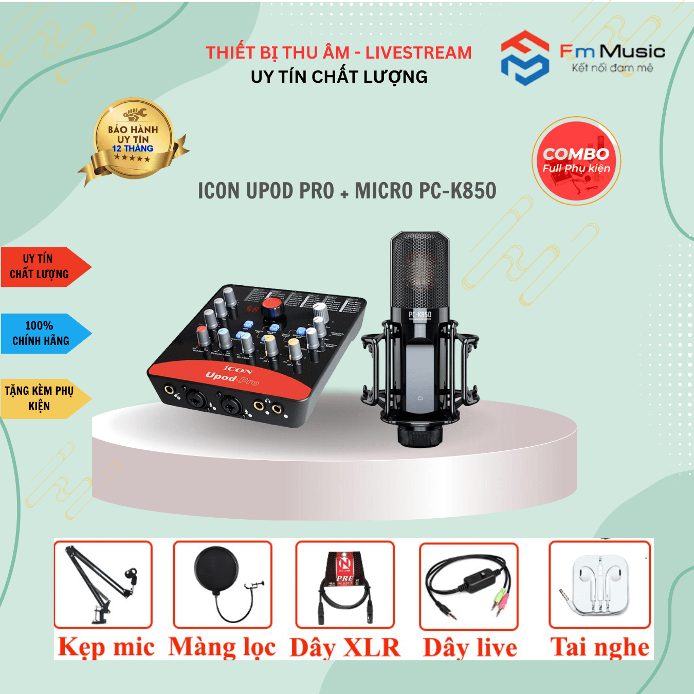 Combo Soundcard Icon Upod Pro và Micro PC K200 Bản mới Combo Soundcard Icon Upod Pro và Micro PC K200 Bản mới