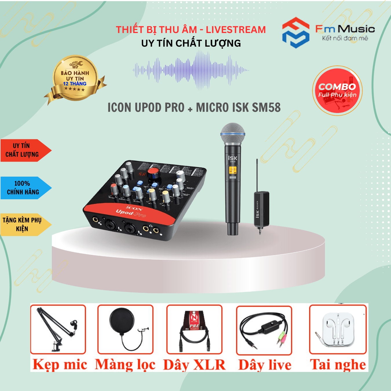Combo Soundcard Icon Upod Pro và Micro PC K200 Bản mới Combo Soundcard Icon Upod Pro và Micro PC K200 Bản mới