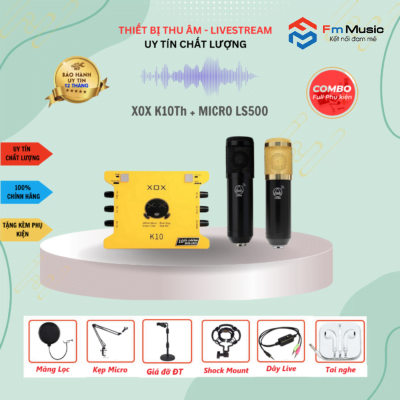 Combo Soundcard XOX K10Th và Micro LS500