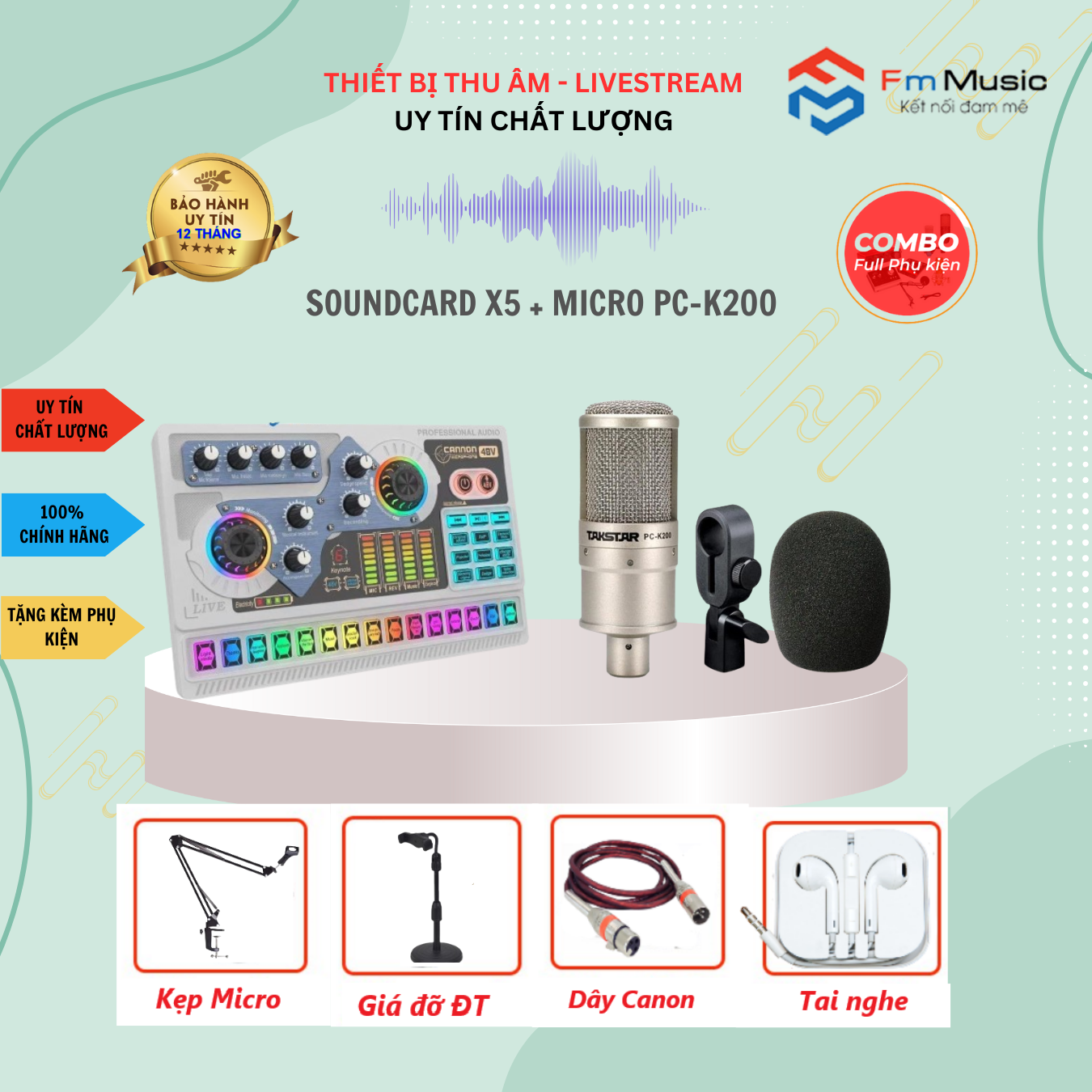 COMBO SOUNDCARD X5 VÀ MICRO PC-K200 COMBO SOUNDCARD X5 VÀ MICRO PC-K200