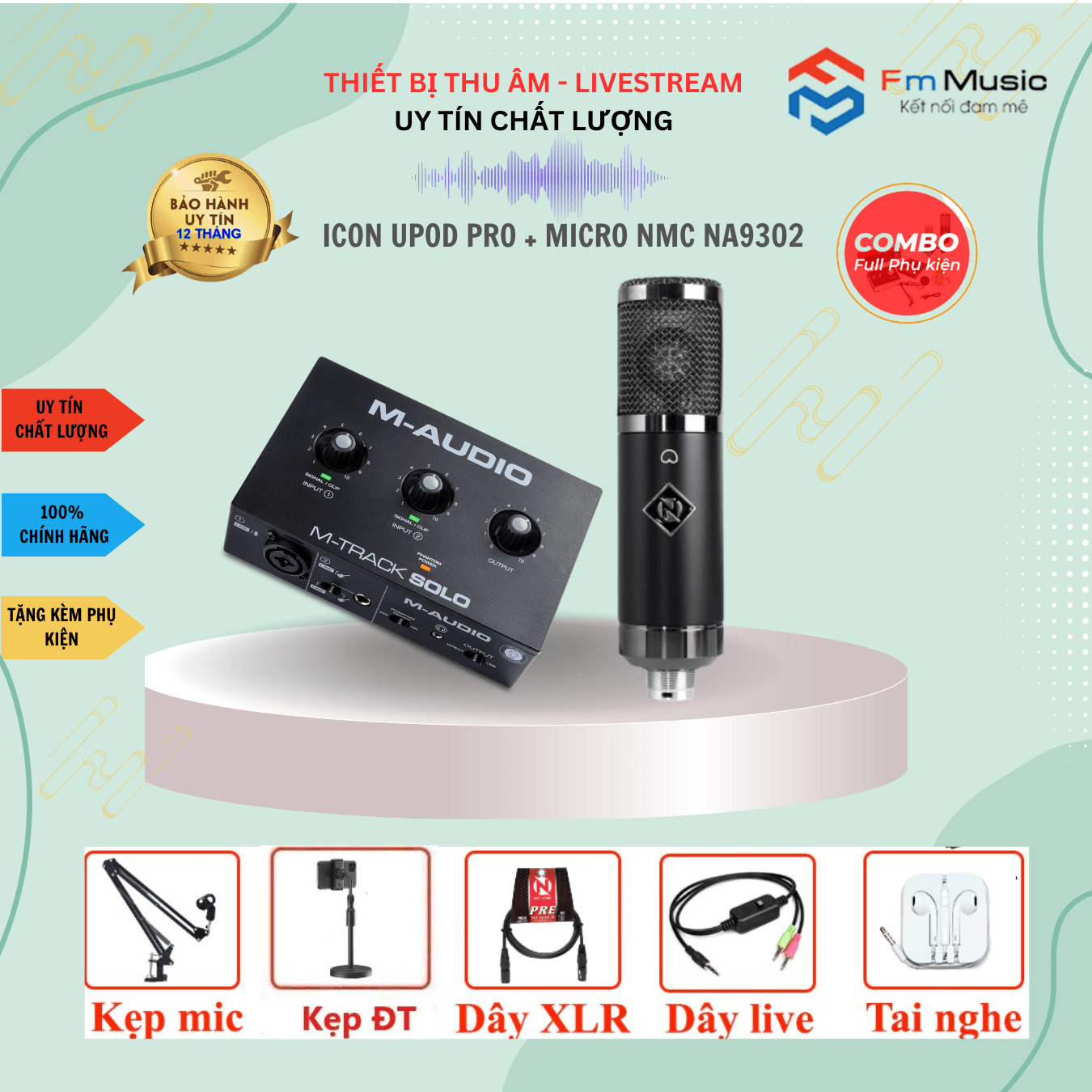 COMBO MAUDIO M-TRACK SOLO và MICRO NMC NA9302 COMBO MAUDIO M-TRACK SOLO và MICRO NMC NA9302