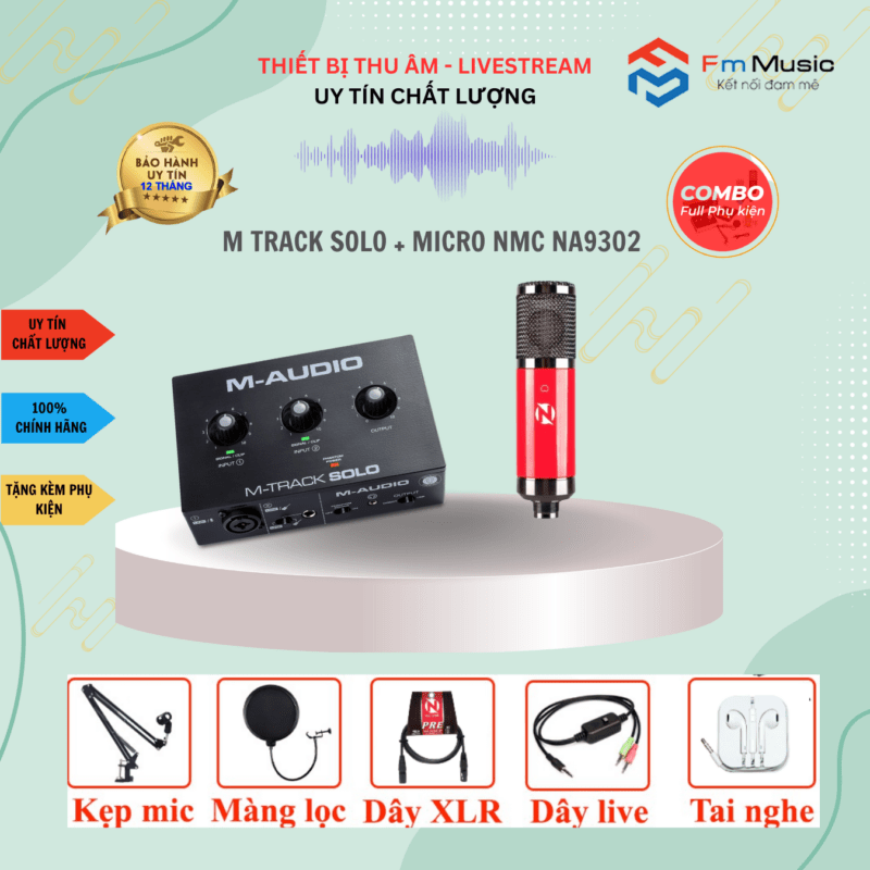 Combo Thu Âm M-Audio M-Track và Micro Takstar PC K200 (Gen 2)