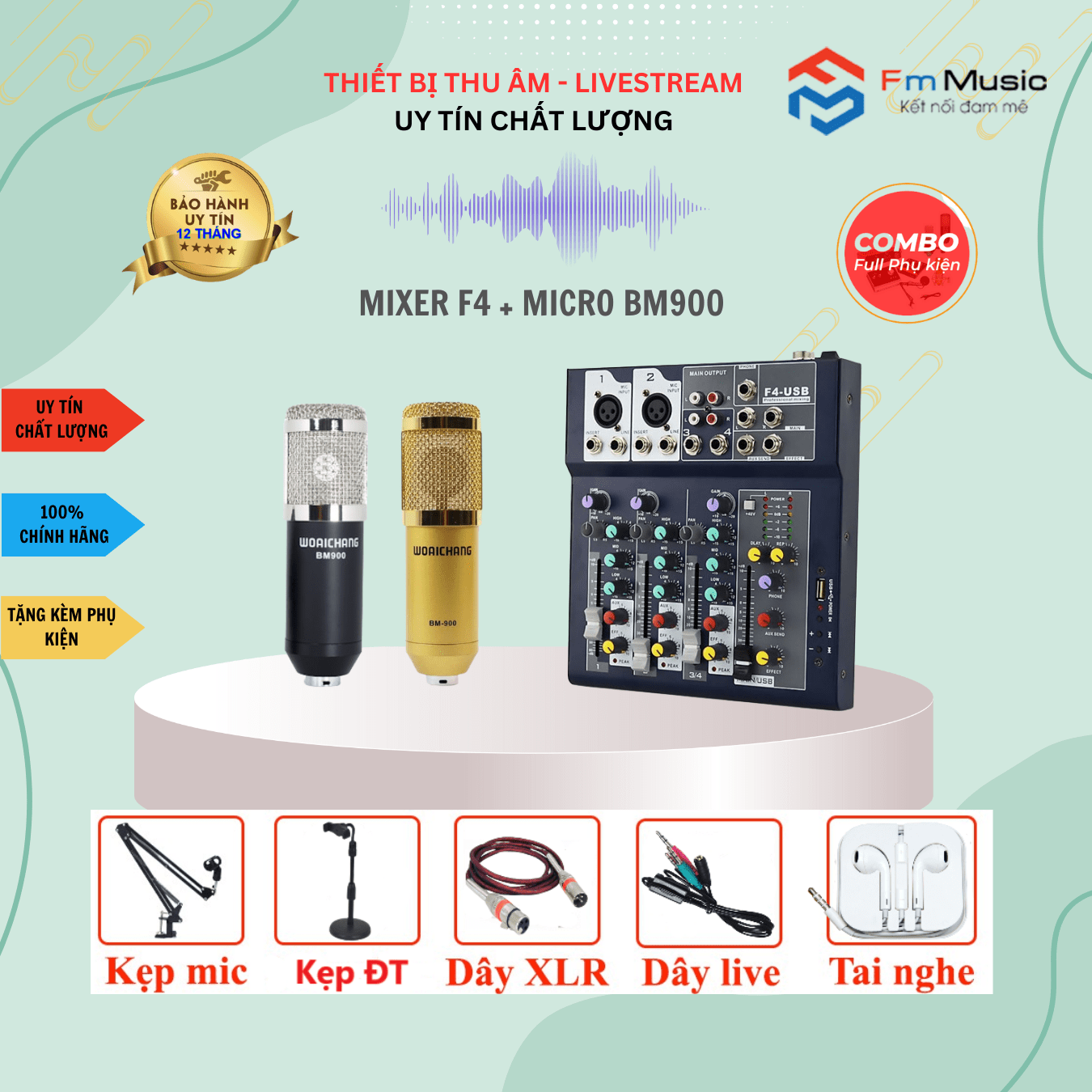 Combo Mixer F4 và Micro PC K320 Combo Mixer F4 và Micro PC K320