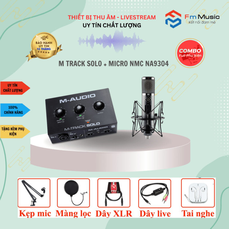 Combo Thu Âm M-Audio M-Track và Micro Takstar PC K200 (Gen 2)