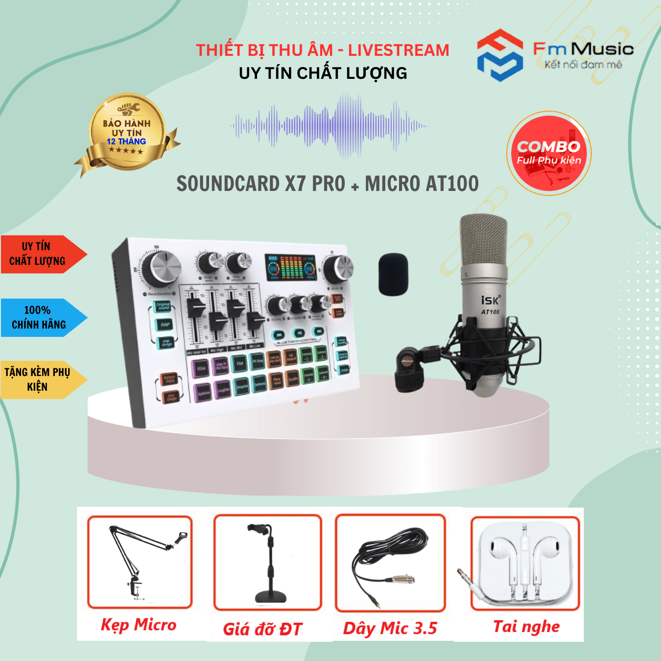Combo Soundcard X7 PRO và Micro NMC LS200 Combo Soundcard X7 PRO và Micro NMC LS200