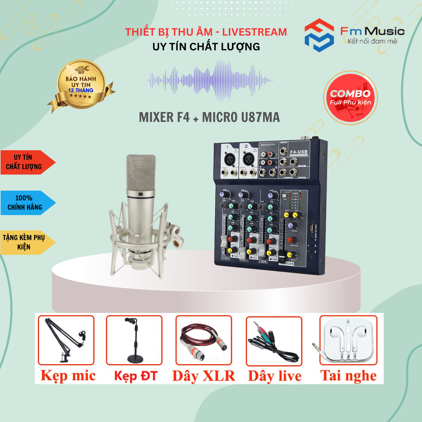 Combo Mixer F4 và Micro PC K320 Combo Mixer F4 và Micro PC K320