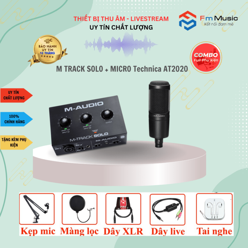 Combo Thu Âm M-Audio M-Track và Micro Takstar PC K200 (Gen 2)