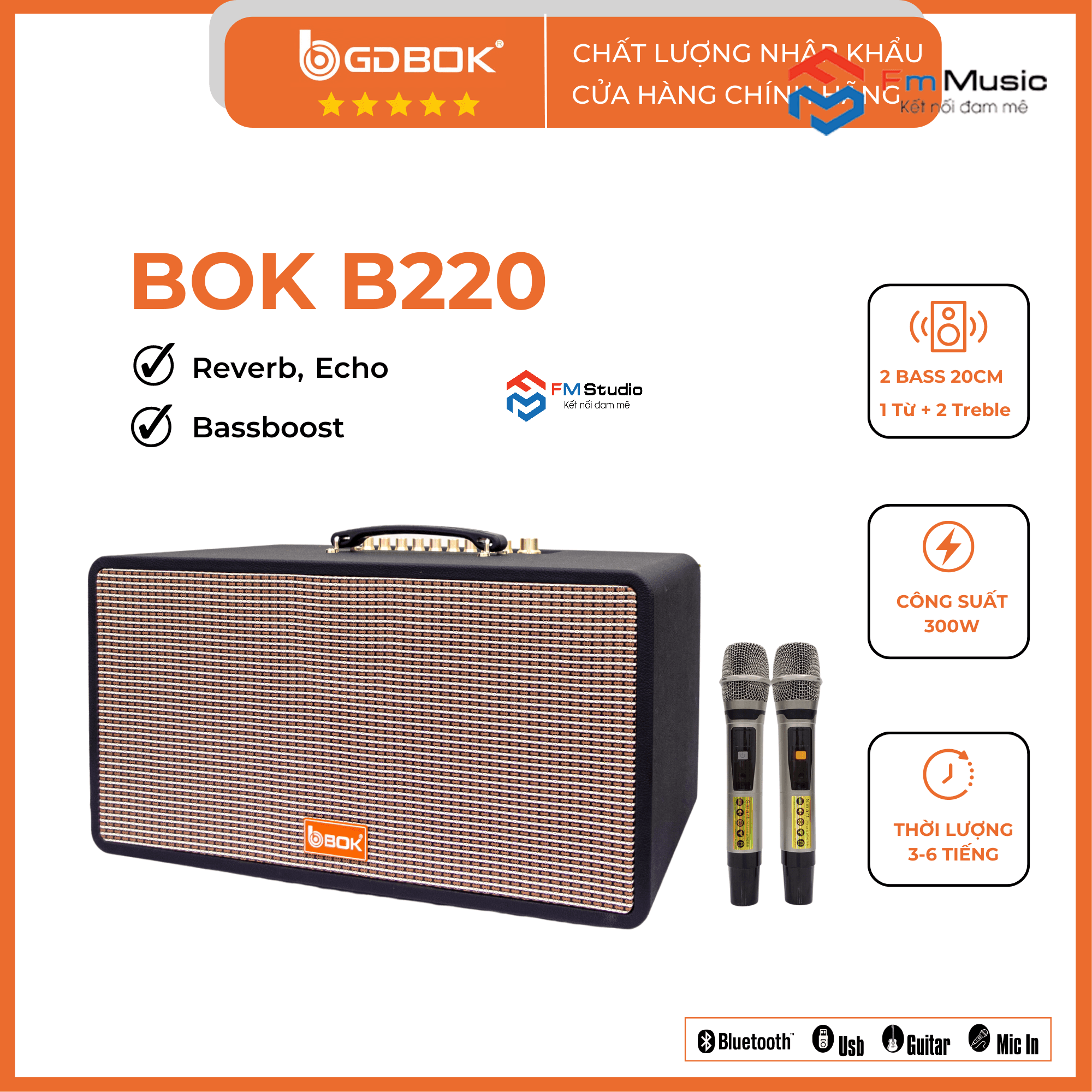 Loa Karaoke Xách Tay BOK B-220 Loa Karaoke Xách Tay BOK B-220