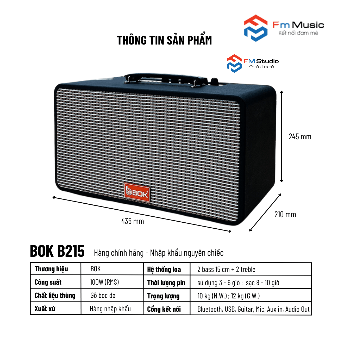 Loa Karaoke Xách Tay BOK B-215 Loa Karaoke Xách Tay BOK B-215