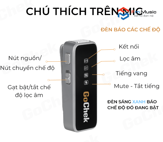 GC – Bộ micro thu âm không dây GoChek GC – Bộ micro thu âm không dây GoChek