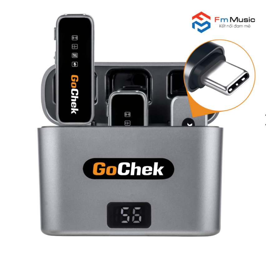 GC-Bộ có hộp sạc – Bộ micro thu âm không dây GoChek GC-Bộ có hộp sạc – Bộ micro thu âm không dây GoChek