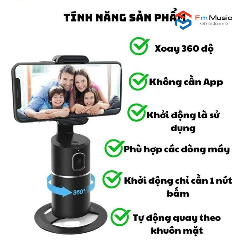 Gimbal 360 độ AI P01 – Nhận diện khuôn mặt tự động