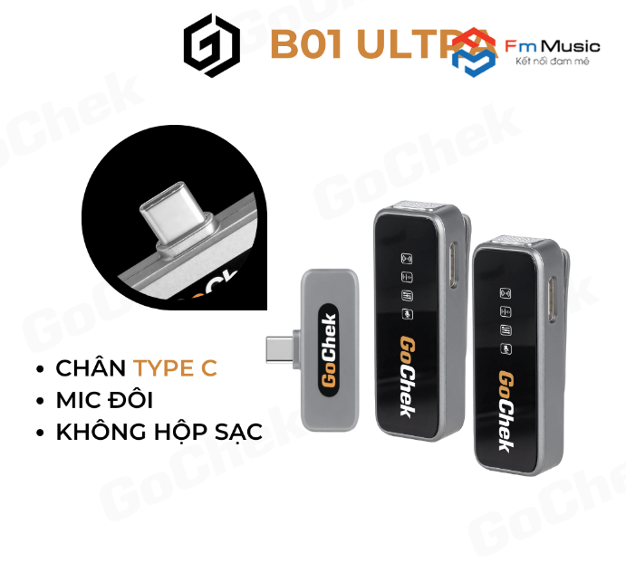 GC – Bộ micro thu âm không dây GoChek GC – Bộ micro thu âm không dây GoChek