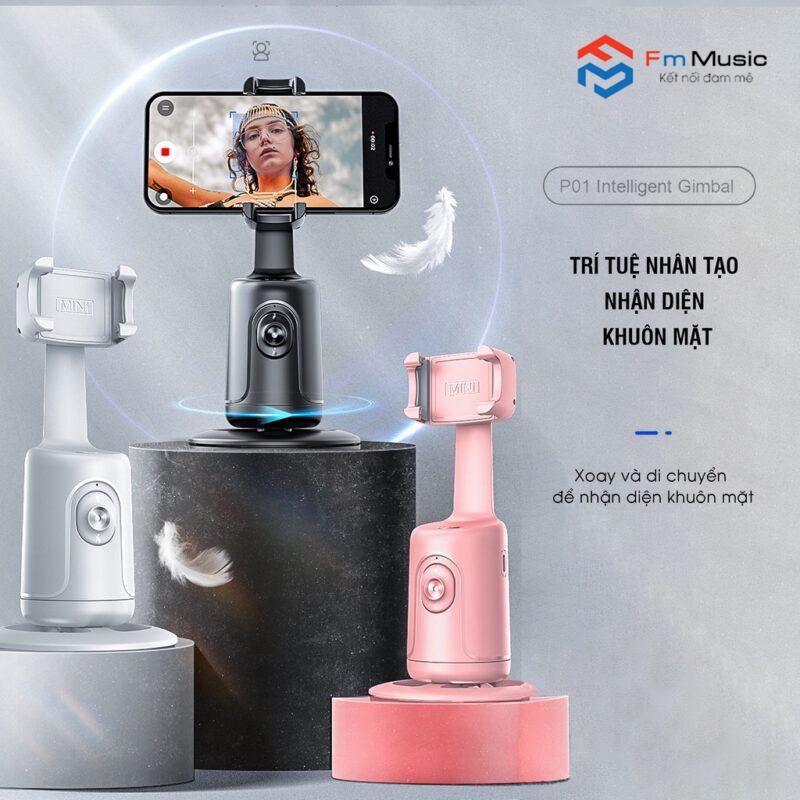 Gimbal 360 độ AI P01 – Nhận diện khuôn mặt tự động