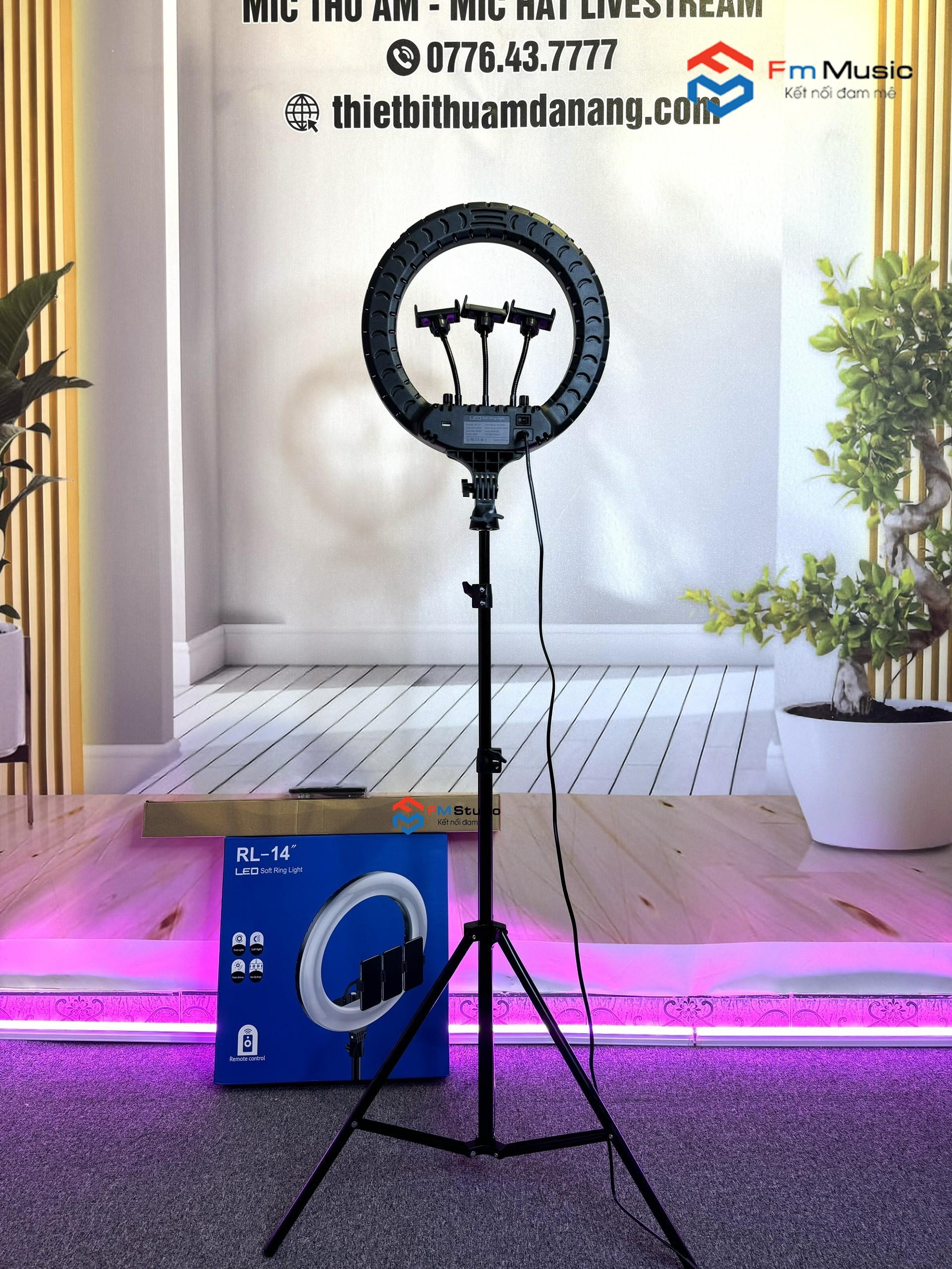 BỘ ĐÈN LIVESTREAM SIZE 36CM RL14 CAO CẤP + GIÁ ĐỠ 2M1 BỘ ĐÈN LIVESTREAM SIZE 36CM RL14 CAO CẤP + GIÁ ĐỠ 2M1