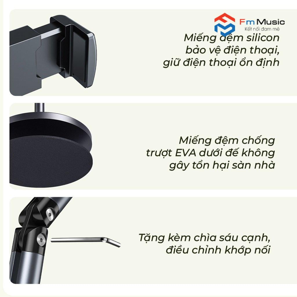 Giá Đỡ Điện Thoại L58 Xoay 360 Độ, Livestream, Giải Trí Đa Năng Bằng Kim Loại Và Nhôm Chắc Chắn Giá Đỡ Điện Thoại L58 Xoay 360 Độ, Livestream, Giải Trí Đa Năng Bằng Kim Loại Và Nhôm Chắc Chắn