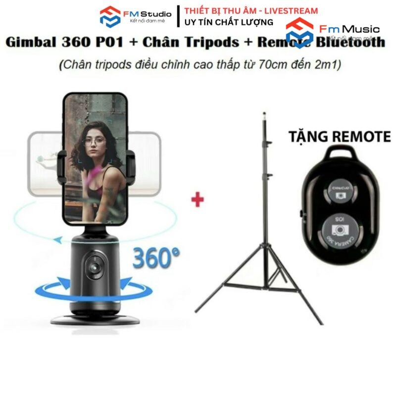 Gimbal 360 độ AI P01 – Nhận diện khuôn mặt tự động