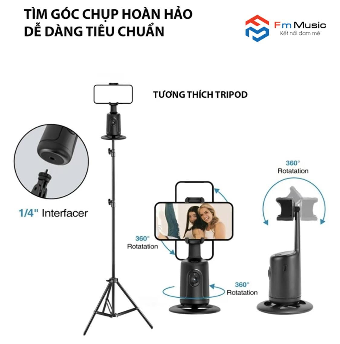 Gimbal 360 độ AI P01 – Nhận diện khuôn mặt tự động Gimbal 360 độ AI P01 – Nhận diện khuôn mặt tự động