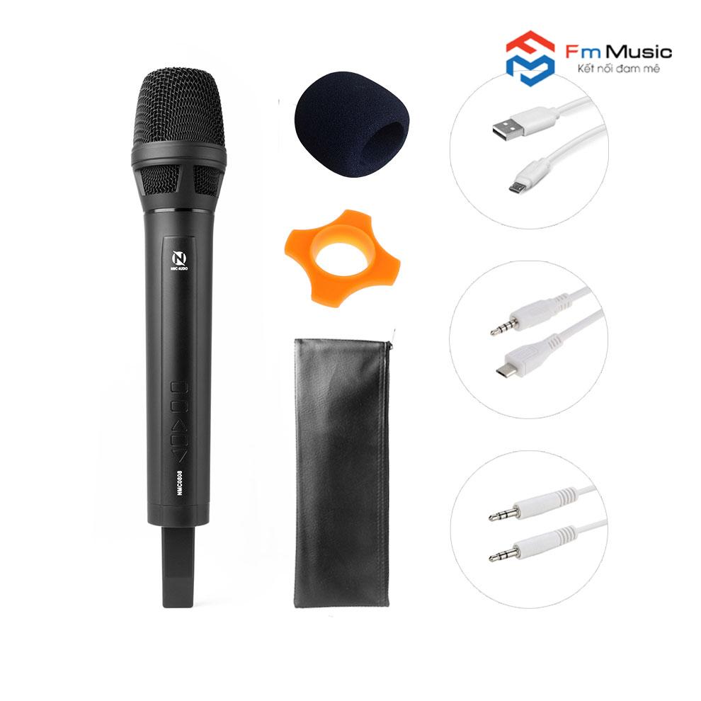 Micro thu âm hát karaoke ô tô không dây NMC0808 Micro thu âm hát karaoke ô tô không dây NMC0808