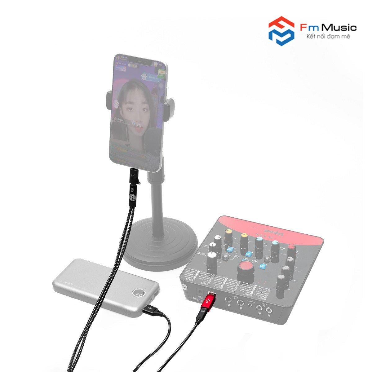 Dây Kết Nối OTG Livetream-Thu Âm Stereo NMC-LT04 Dây Kết Nối OTG Livetream-Thu Âm Stereo NMC-LT04