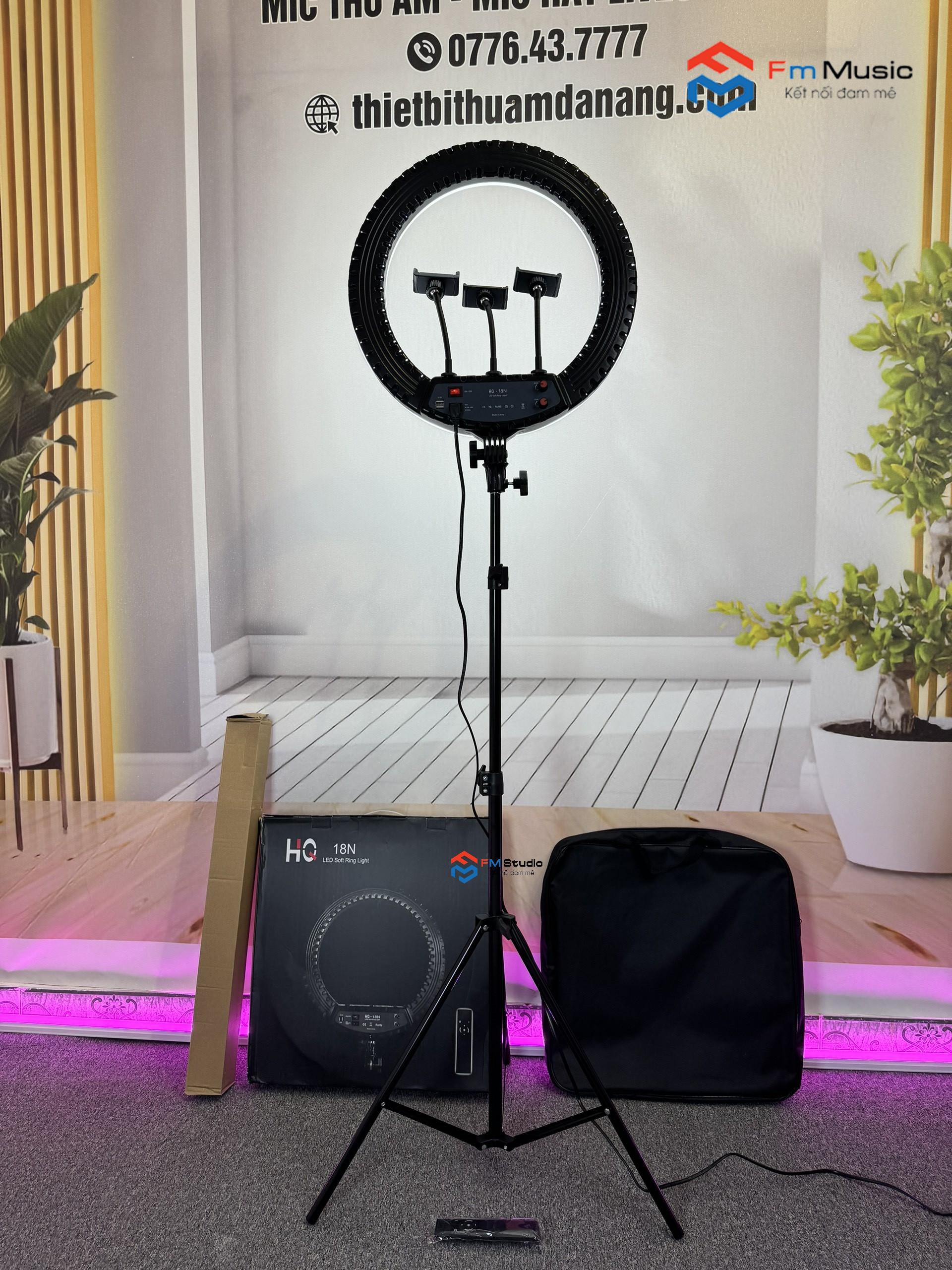 Đèn livestream HQ18N 3 Giá đỡ điện thoại Đèn livestream HQ18N 3 Giá đỡ điện thoại