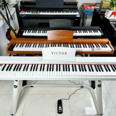 Piano Điện Victor VT02 – Mẫu Piano giá rẻ bán chạy nhất (3 màu lựa chọn: Vàng, đen, trắng)