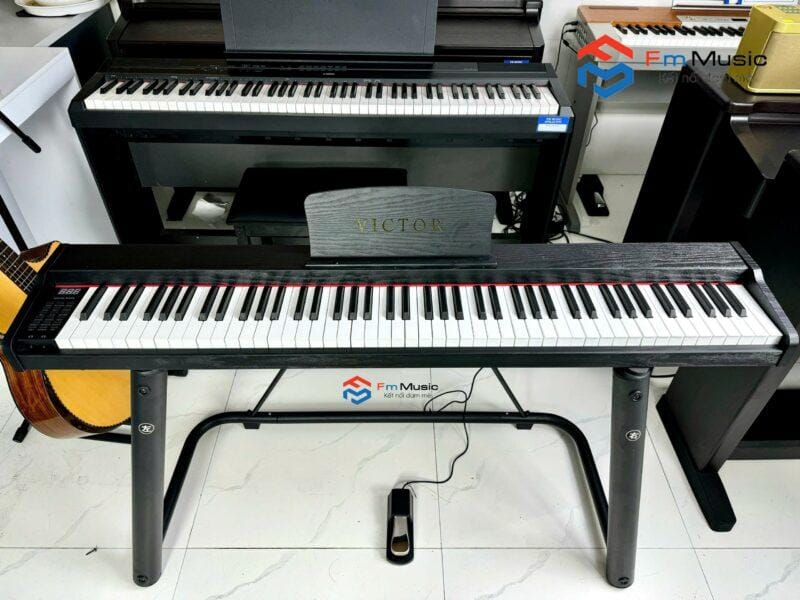 Piano Điện Victor VT02 – Mẫu Piano giá rẻ bán chạy nhất (3 màu lựa chọn: Vàng, đen, trắng)