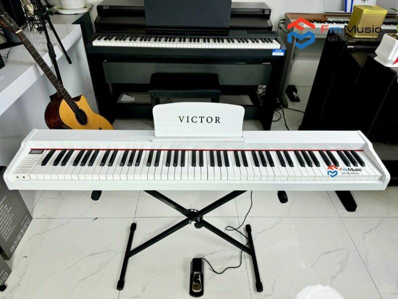 Piano Điện Victor VT02 – Mẫu Piano giá rẻ bán chạy nhất (3 màu lựa chọn: Vàng, đen, trắng)