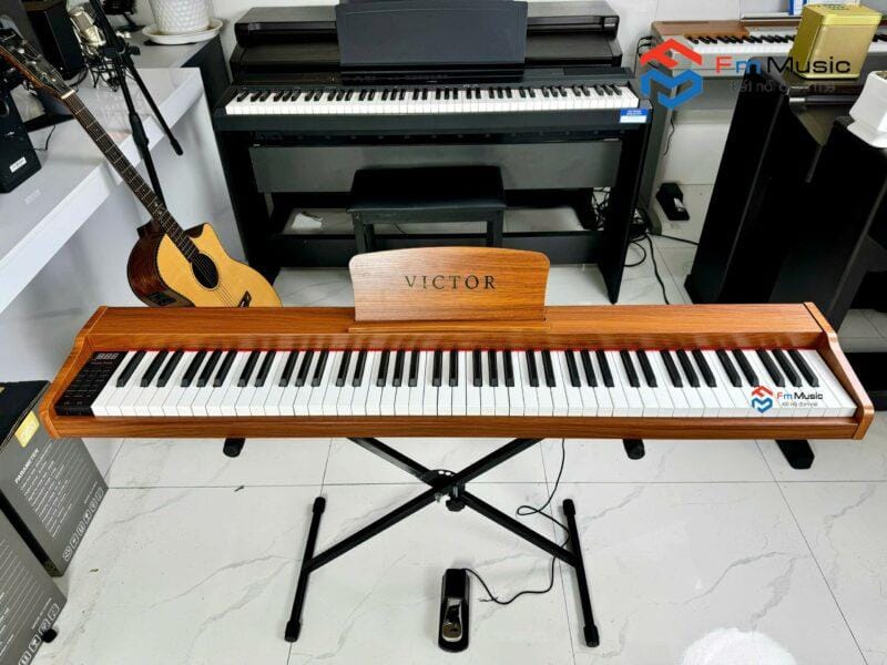 Piano Điện Victor VT02 – Mẫu Piano giá rẻ bán chạy nhất (3 màu lựa chọn: Vàng, đen, trắng)