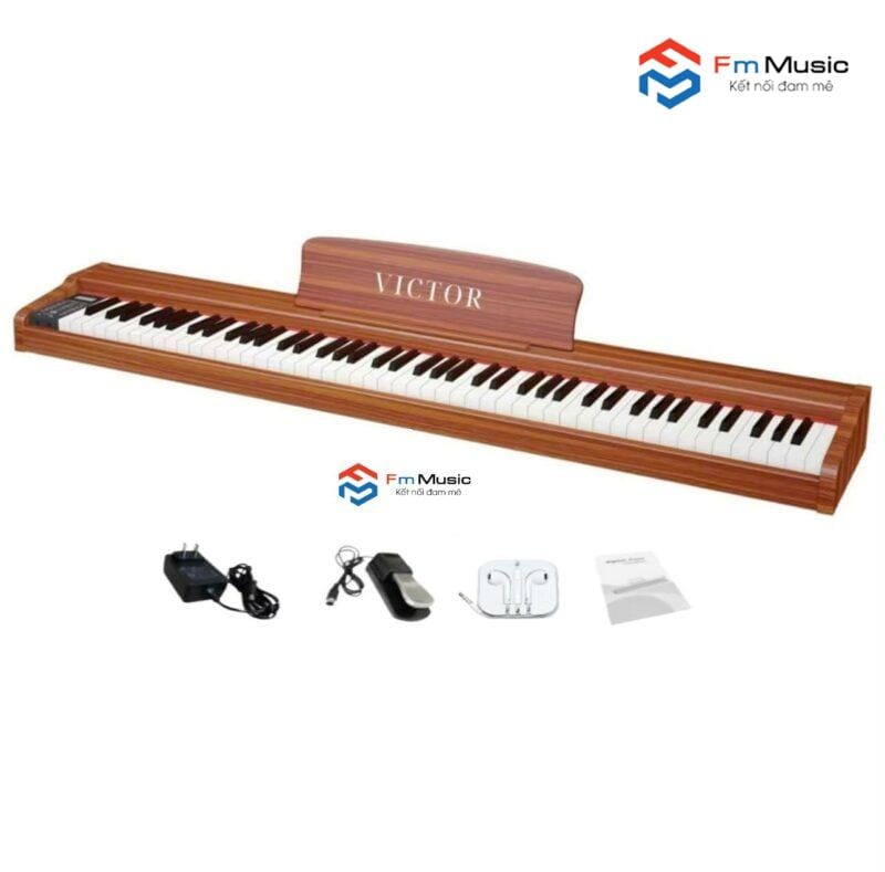 Piano Điện Victor VT02 – Mẫu Piano giá rẻ bán chạy nhất (3 màu lựa chọn: Vàng, đen, trắng)