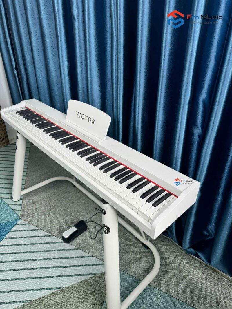 Piano Điện Victor VT02 – Mẫu Piano giá rẻ bán chạy nhất (3 màu lựa chọn: Vàng, đen, trắng)