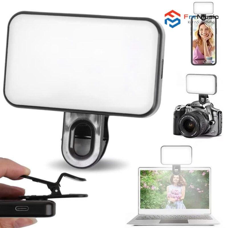 ✨ Đèn LED Kẹp Điện Thoại Flash Selfie D50 – Hỗ Trợ Chụp Ảnh, Quay Video Về Đêm Cực Tiện Lợi ✨