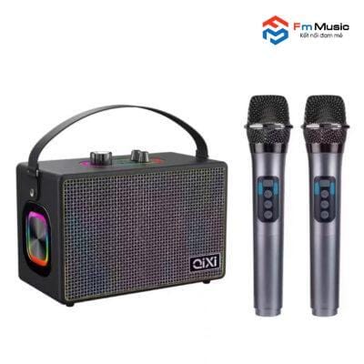 Loa Karaoke Qixi SK2080, Tặng Kèm 2 Micro Không Dây