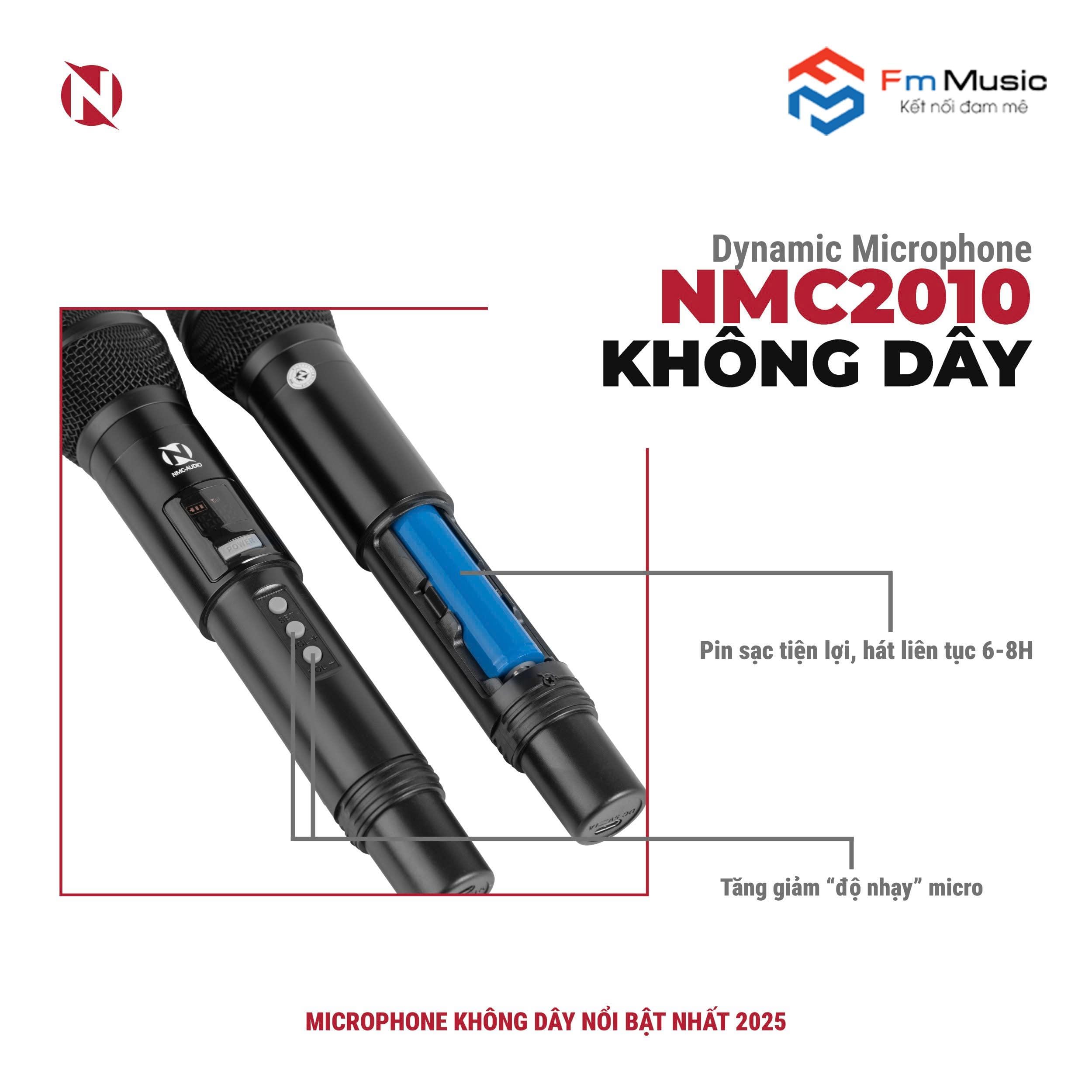 Micro Dynamic Không Dây NMC-AUDIO NMC2010. Mic Không Dây NMC 2010 Thiết Kế Cực Đẹp, Dễ Sử Dụng Micro Dynamic Không Dây NMC-AUDIO NMC2010. Mic Không Dây NMC 2010 Thiết Kế Cực Đẹp, Dễ Sử Dụng